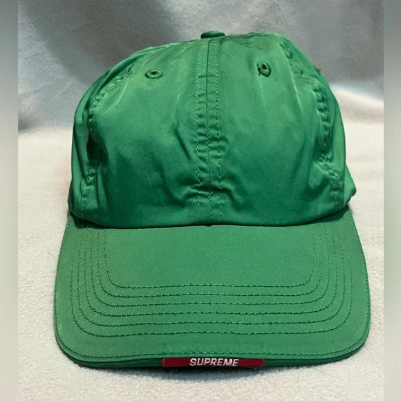 Supreme Nylon Visor Label 6-Panel Adjustable Hat - Green - One Size 💚♥️ - Picture 3 of 7